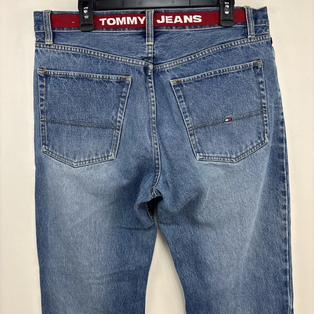 Tommy Jeans Denim Pants Mens 36x30‎ Blue Good Vintage 90s Relaxed Straight Leg